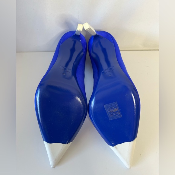Tom Ford Cobalt Blue Satin Pointed Toe Pumps with a Dipped Dyed Finish, Size 40 - Picture 8 of 15